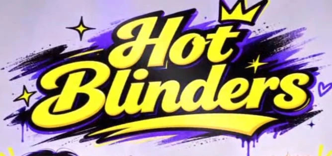 Original Hot Blinders yellow and purple illustrated logo